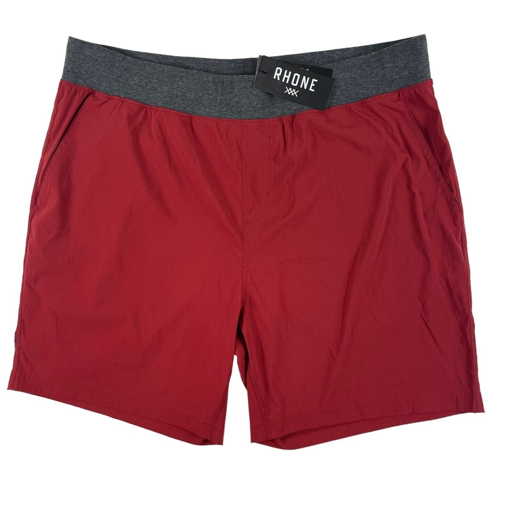 Rhone Bullit‎ OG 7" Athletic Shorts Stretch Dark Red Men's Size XL NWT
